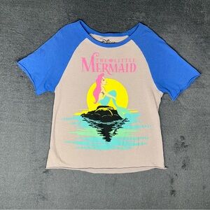 Disney Little Mermaid Kidcore Raglan Graphic Nostalgic Y2K Cartoon Cartoon Tee